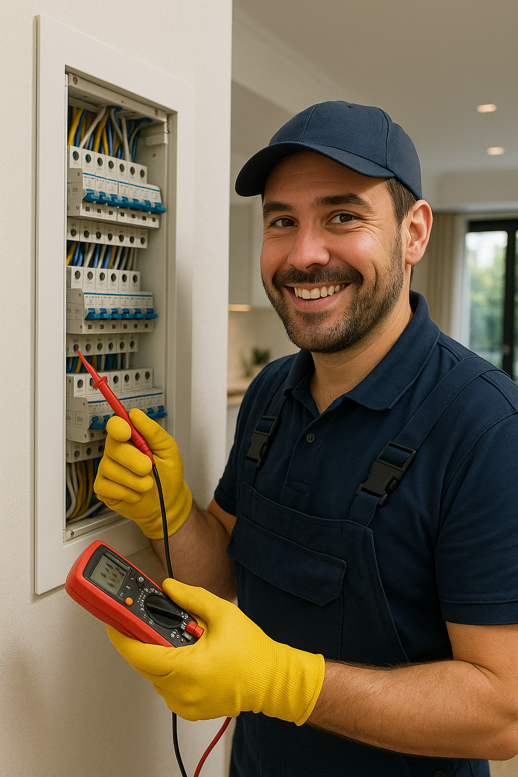 Electricista profesional reparando sistema de AC por corte eléctrico en Barranquilla